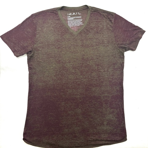 The Rails Maroon Tie Dye Vapor V-Neck Lightweight Distressed Rayon Tee (XL) - Picture 1 of 12